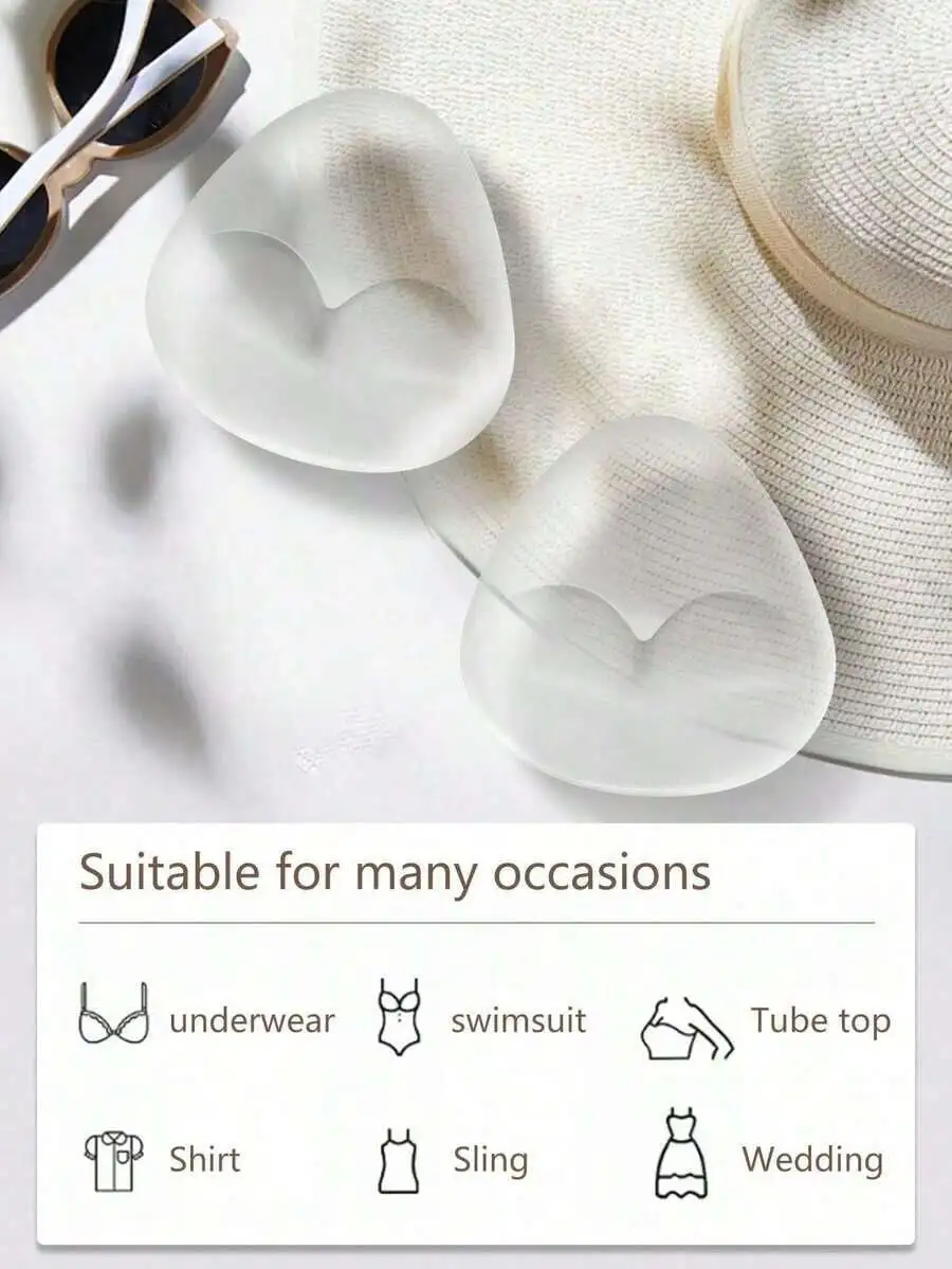 Push Up Bra Silicone - 1 Pair Reusable Silicone Bra Inserts