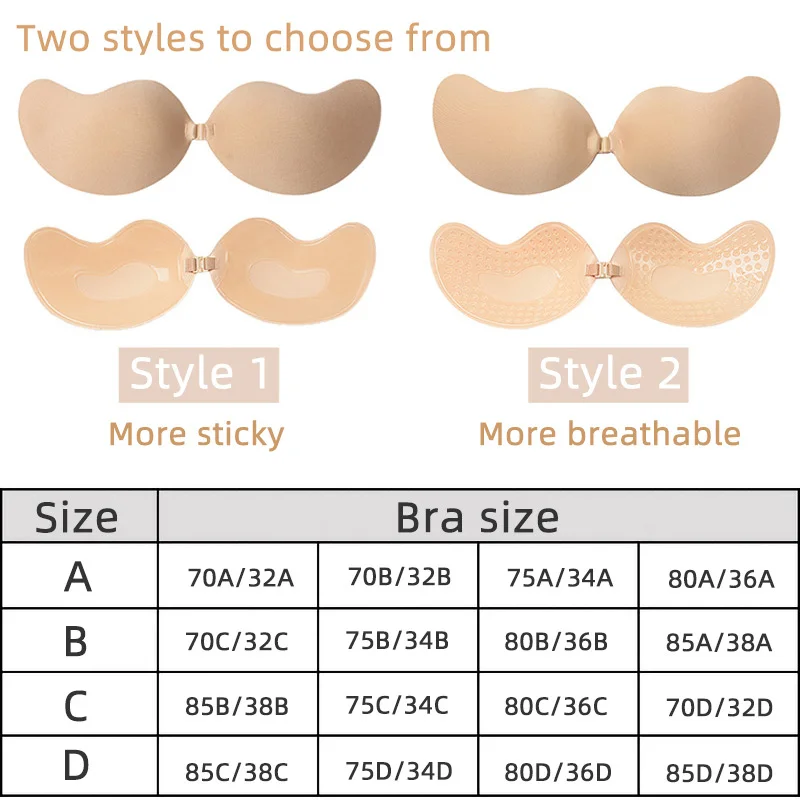 Sexy Women's bra Invisible Pus - Push Up Bra Silicone incelemesi ve fiyatı