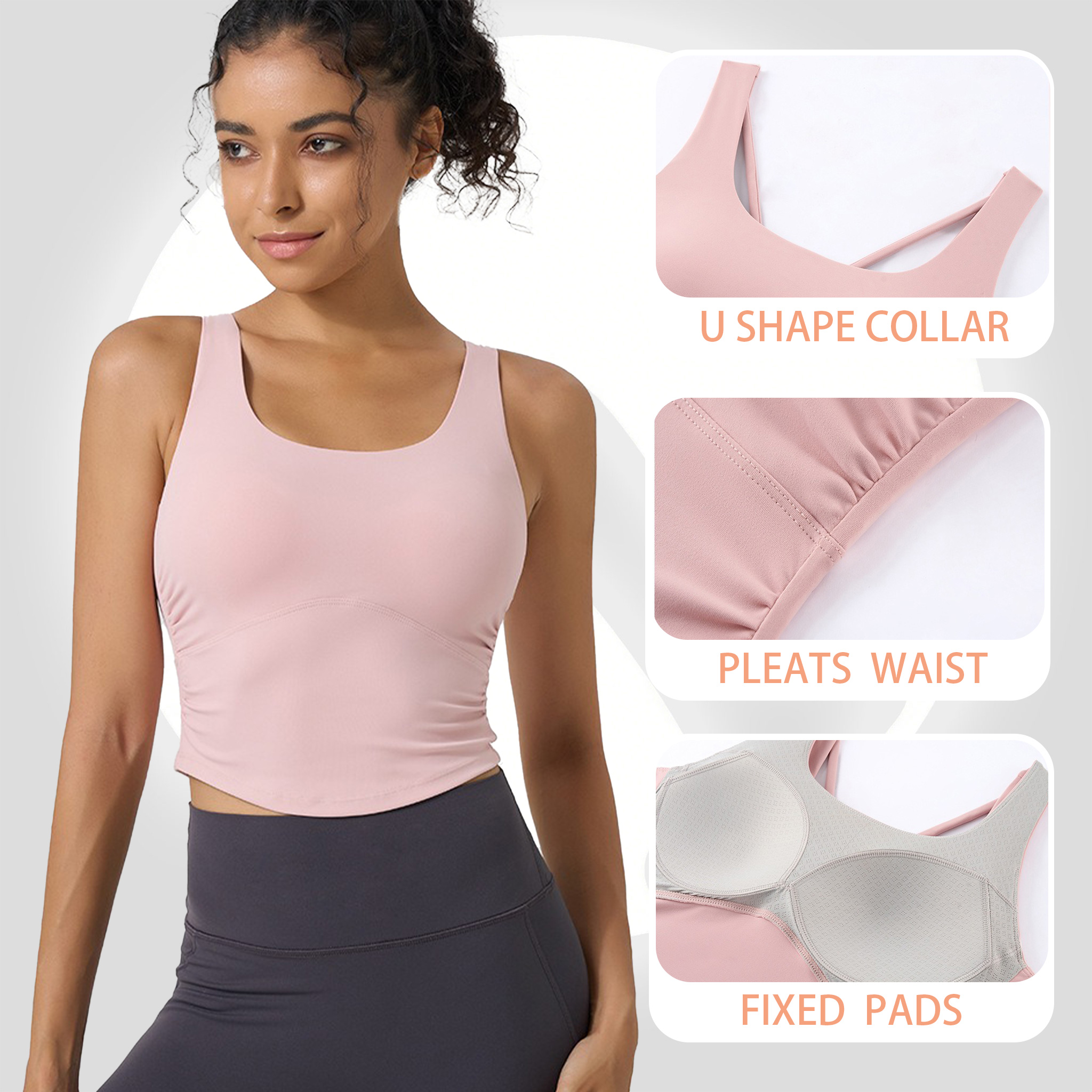 Women's Fixed Cup Yoga Sports  - Sports Bra Racerback incelemesi ve fiyatı
