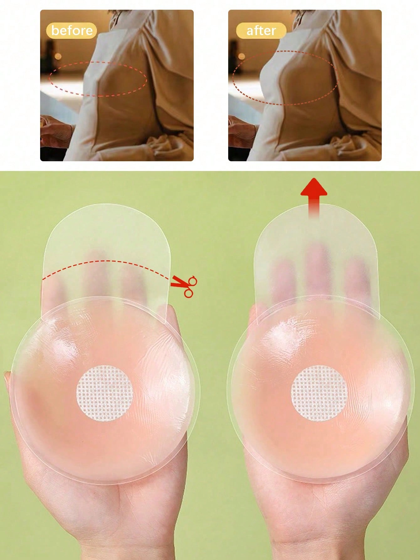 6.5cm Invisible Silicone Breas - Push Up Bra Silicone incelemesi ve fiyatı