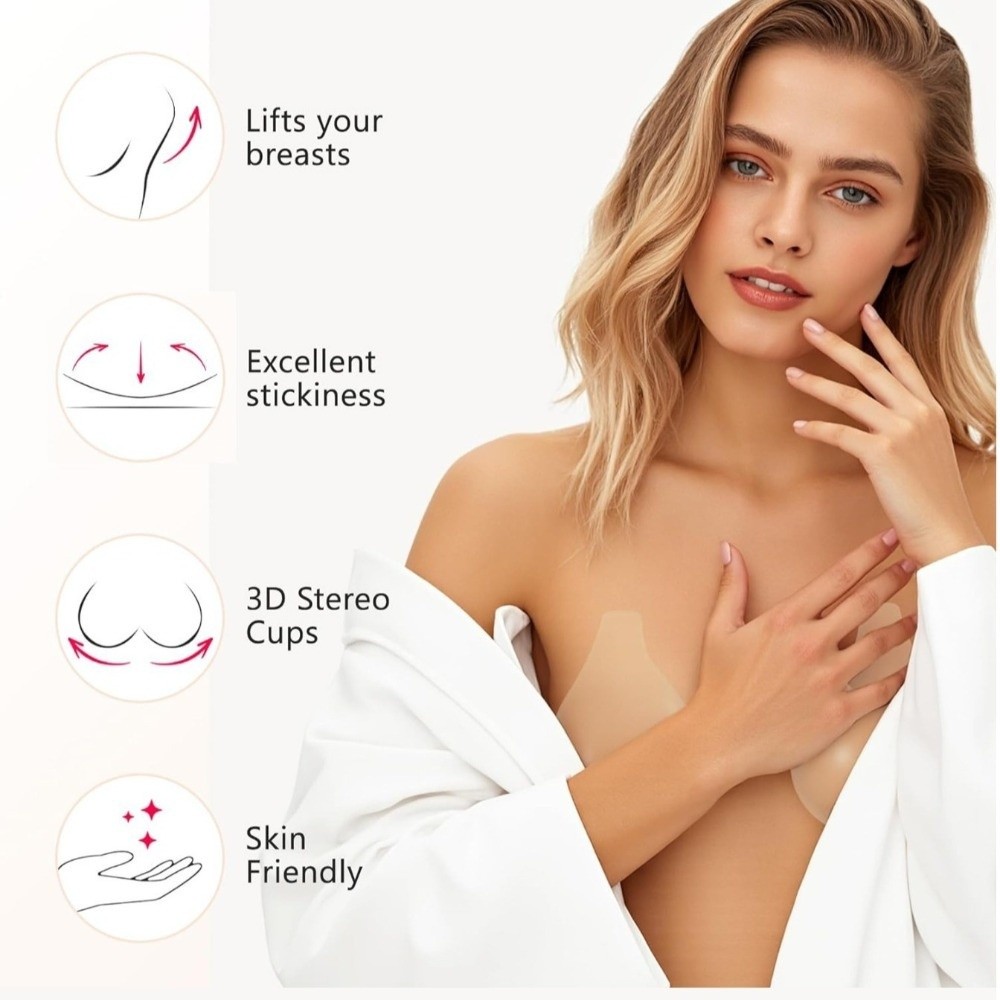 Seamless Silicone Nipple Cover - Push Up Bra Silicone incelemesi ve fiyatı